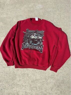 Orange County choppers Red Graphic Crewneck Sweatshirt